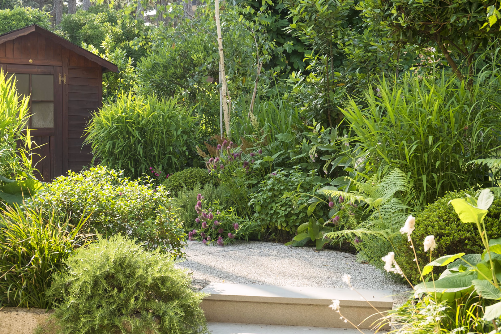 View 6 of the “Natural Garden” garden design, created by Roberto Landello.
