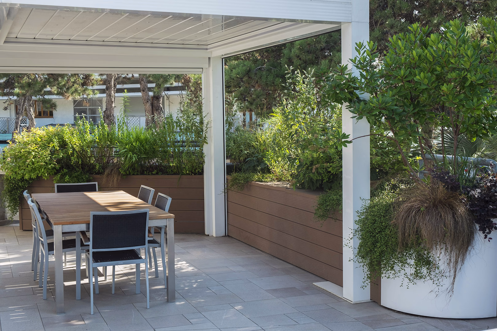 View 4 of the “Small pine forest” garden design, created by Roberto Landello.